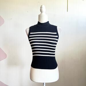Abercrombie & Fitch Striped‎ Ribbed Tank Top Soft Girl Coquette Retro Cute Small